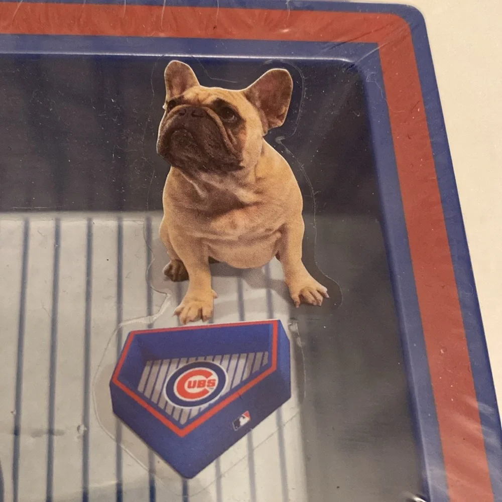 MLB Chicago Cubs Baseball Home Plate Dog Animal Water Food Bowl NEW